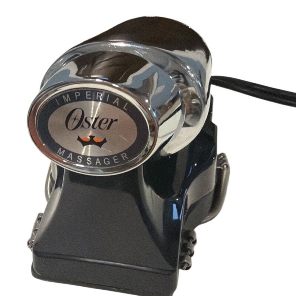 Oster Imperial Massager Model 138-11A Black Chrome 2 Speed Handheld Made in USA
